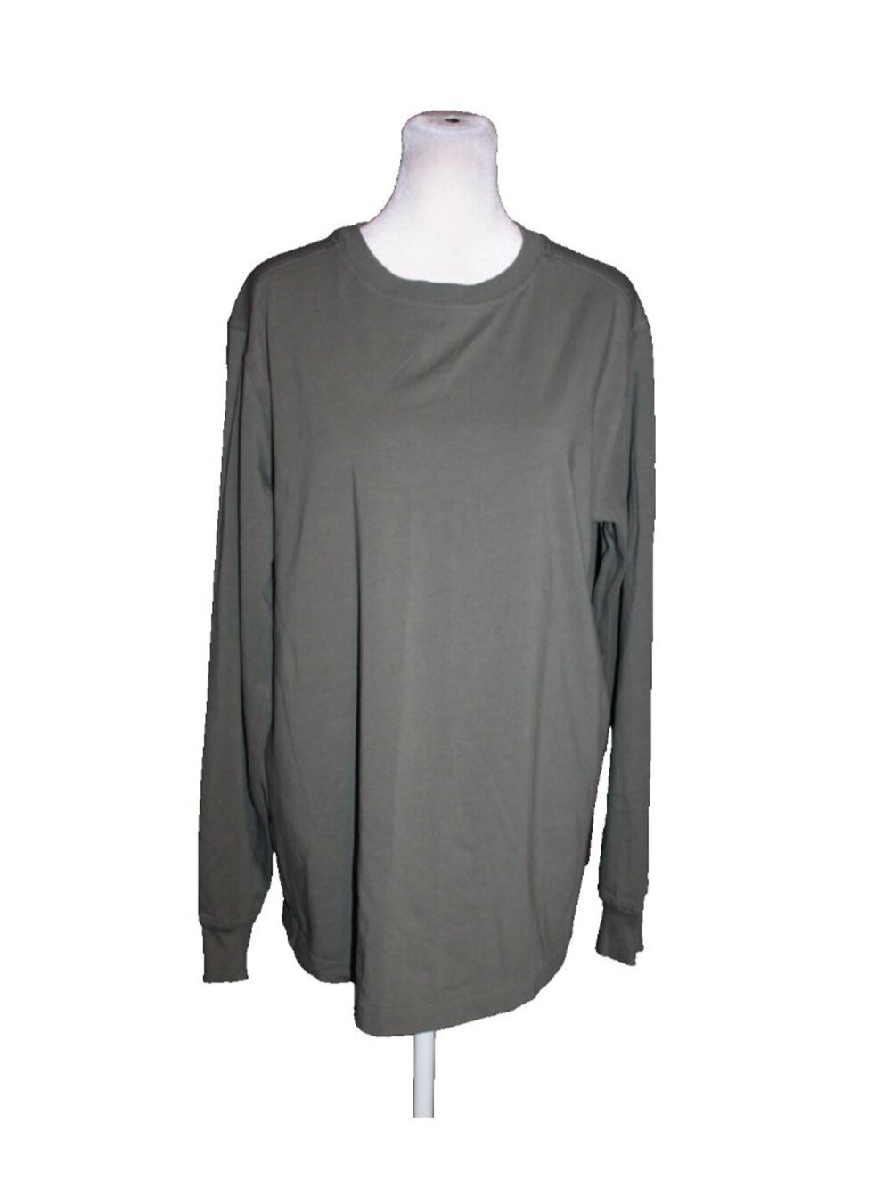 Lululemon All Yours Tee Organic Cotton Long SleeveWomen's Size M Gray NEW